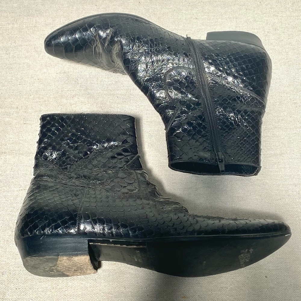 Saint Laurent Paris devon black python snake poin… - image 5